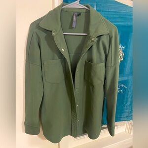 Soft green snap button sweater